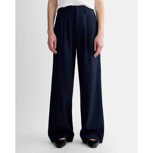 Everlane The Draper Tapered Pant in Buttersmooth Navy Blue 6 Short - Picture 1 of 8
